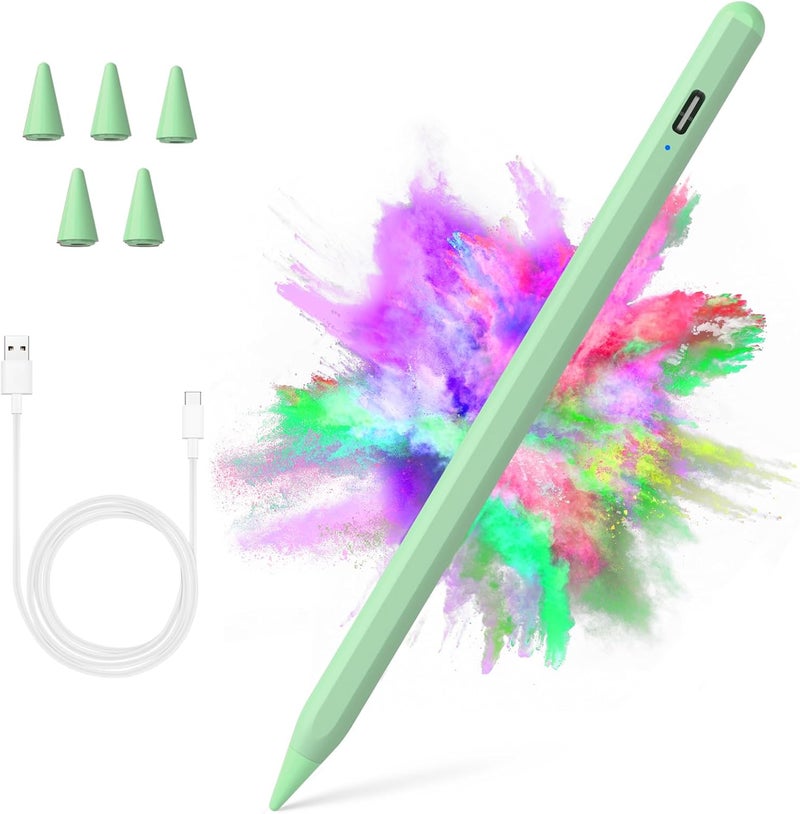 COO ​​​Stylus Pen for iPad 2018-2023 with Palm Rejection, Active Pencil for iPad 10th/9th/8th/7th/6th Generation, for iPad Pro 11/12.9 inch, for iPad Air 5th/4th/3th Gen, for iPad Mini 6th/5th Gen (Green) - Image 1